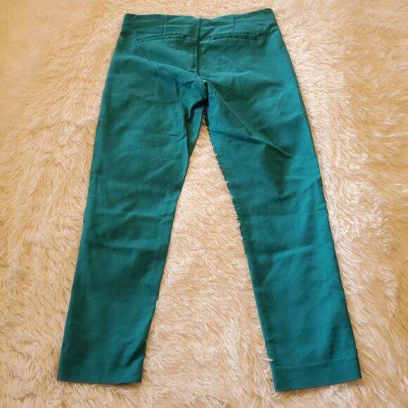 2/$30 Crosby Teal Elastic Waist Cropped Pants Size 2 Business Casual Colorful - Picture 7 of 8